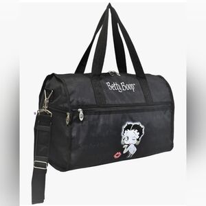 Betty Boop canvas Duffel/Travel Bag with Long Strap